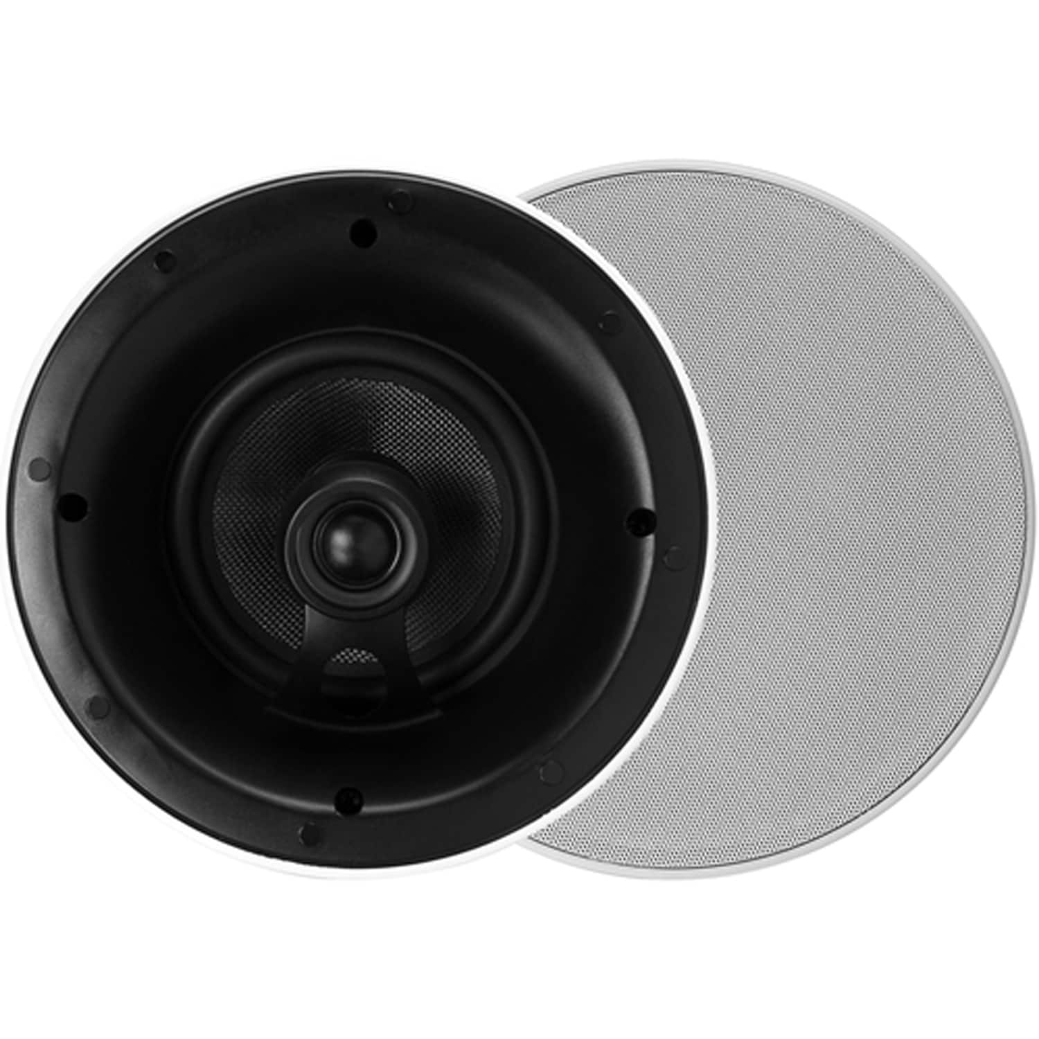 Dayton Audio - Micro-Edge ME650C 6.5" 35W LCRS 15° Angled In-Ceiling Speaker, Aramid Fiber Woofer, Pivoting Silk Dome Tweeter, 8 Ohms - Black