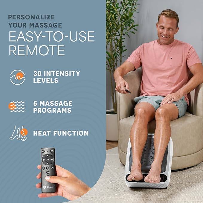PERSONALIZE YOUR MASSAGE  
EASY-TO-USE REMOTE  

30 INTENSITY LEVELS  
5 MASSAGE PROGRAMS  
HEAT FUNCTION