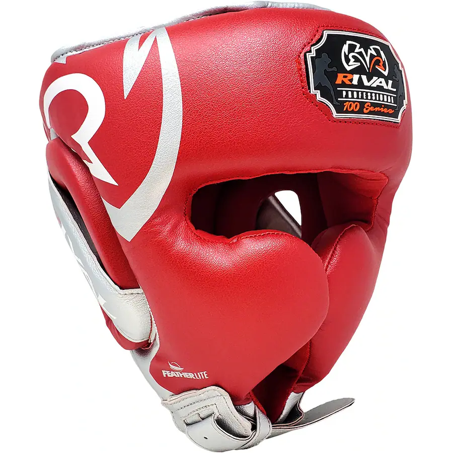 RIVAL Boxing RHG100 Professional Headgear Large Red/Silver RHG100 ...