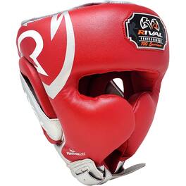 RIVAL - Boxing RHG100 Professional Headgear - Large - Red/Silver