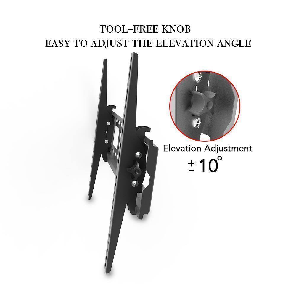 TOOL-FREE KNOB  
EASY TO ADJUST THE ELEVATION ANGLE  

Elevation Adjustment  
± 10°