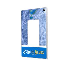 Keyscaper - St. Louis Blues Wordmark Single Rocker Lightswitch Plate - Multicolor
