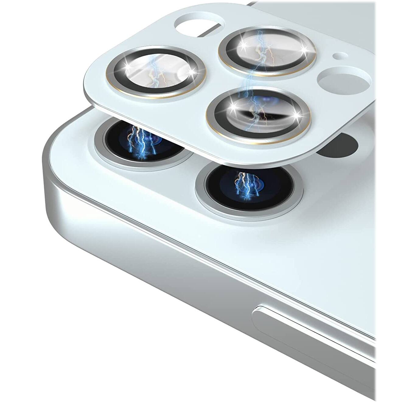 Alt View 11. SaharaCase - ZeroDamage Camera Lens Protector for Apple iPhone 13 Pro and iPhone 13 Pro Max (2-Pack) - White.