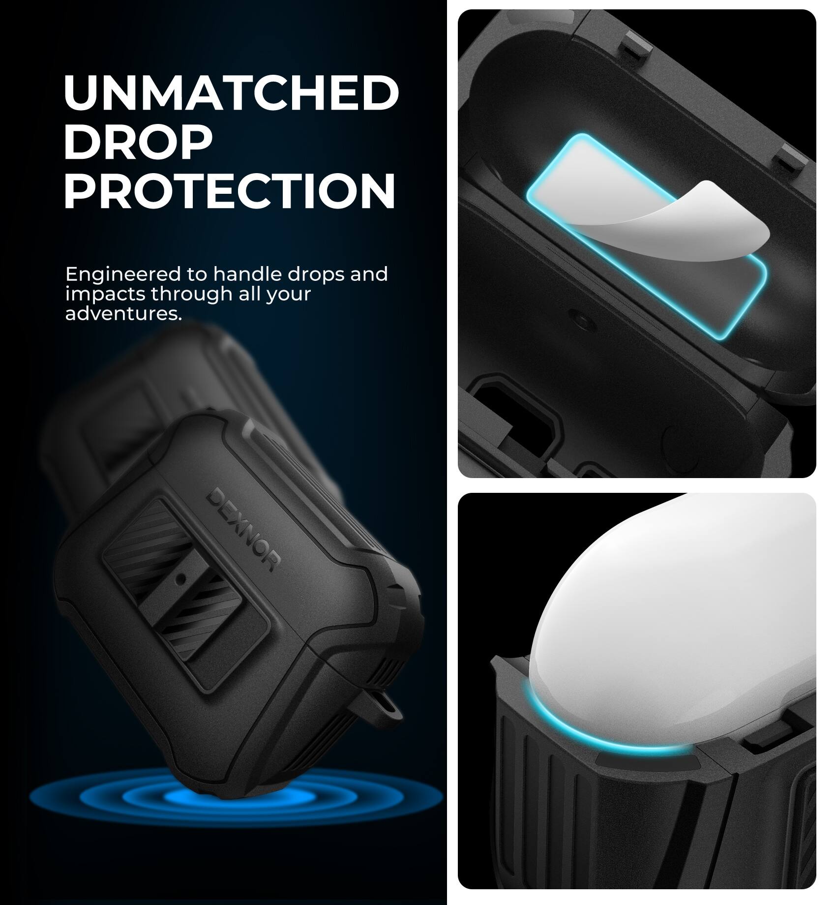 UNMATCHED DROP PROTECTION  
Engineered to handle drops and impacts through all your adventures.  
DEXNOR