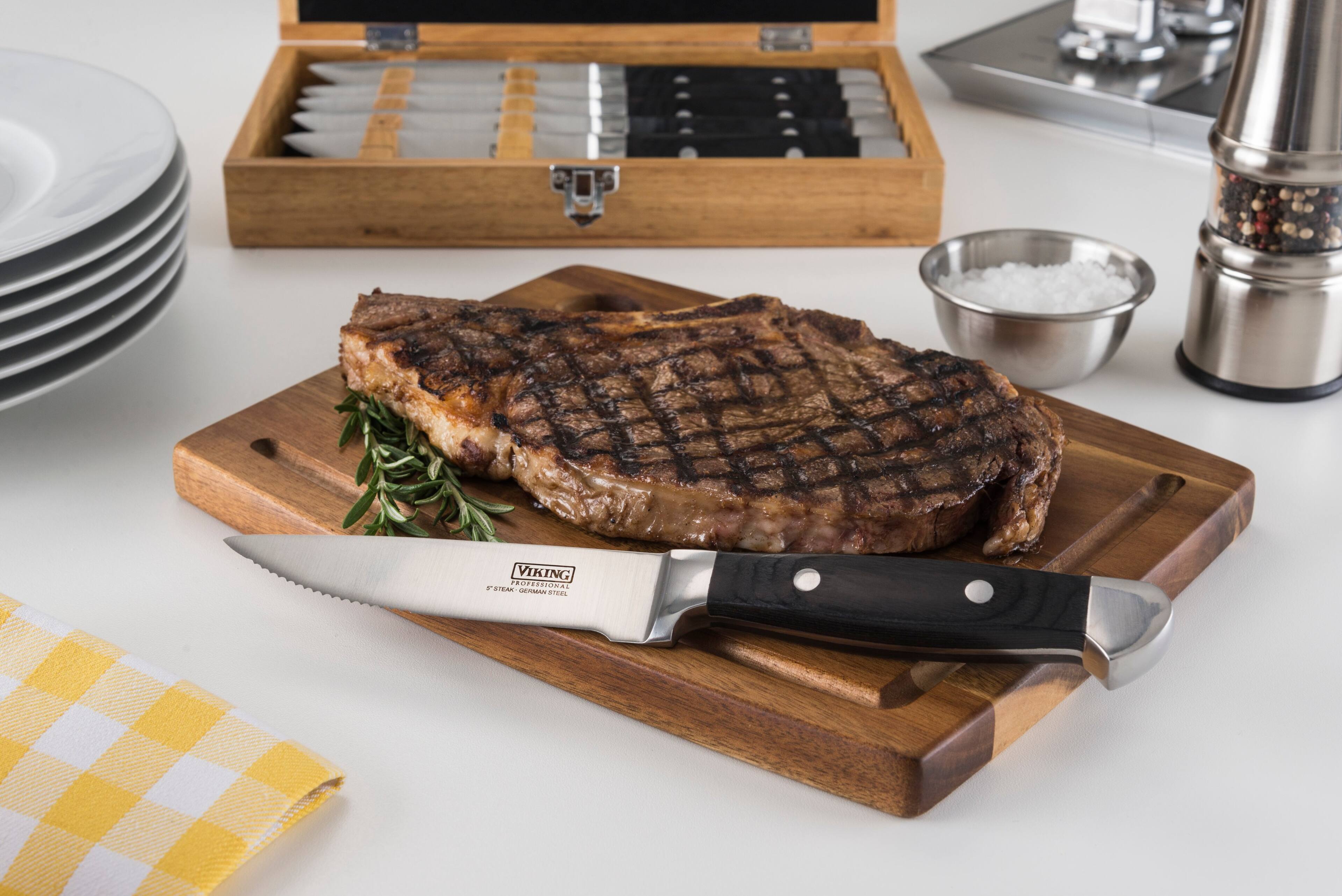Alt View 13. Viking - Pakkawood 6 Pc Steak Knife Set, with Box - Black.