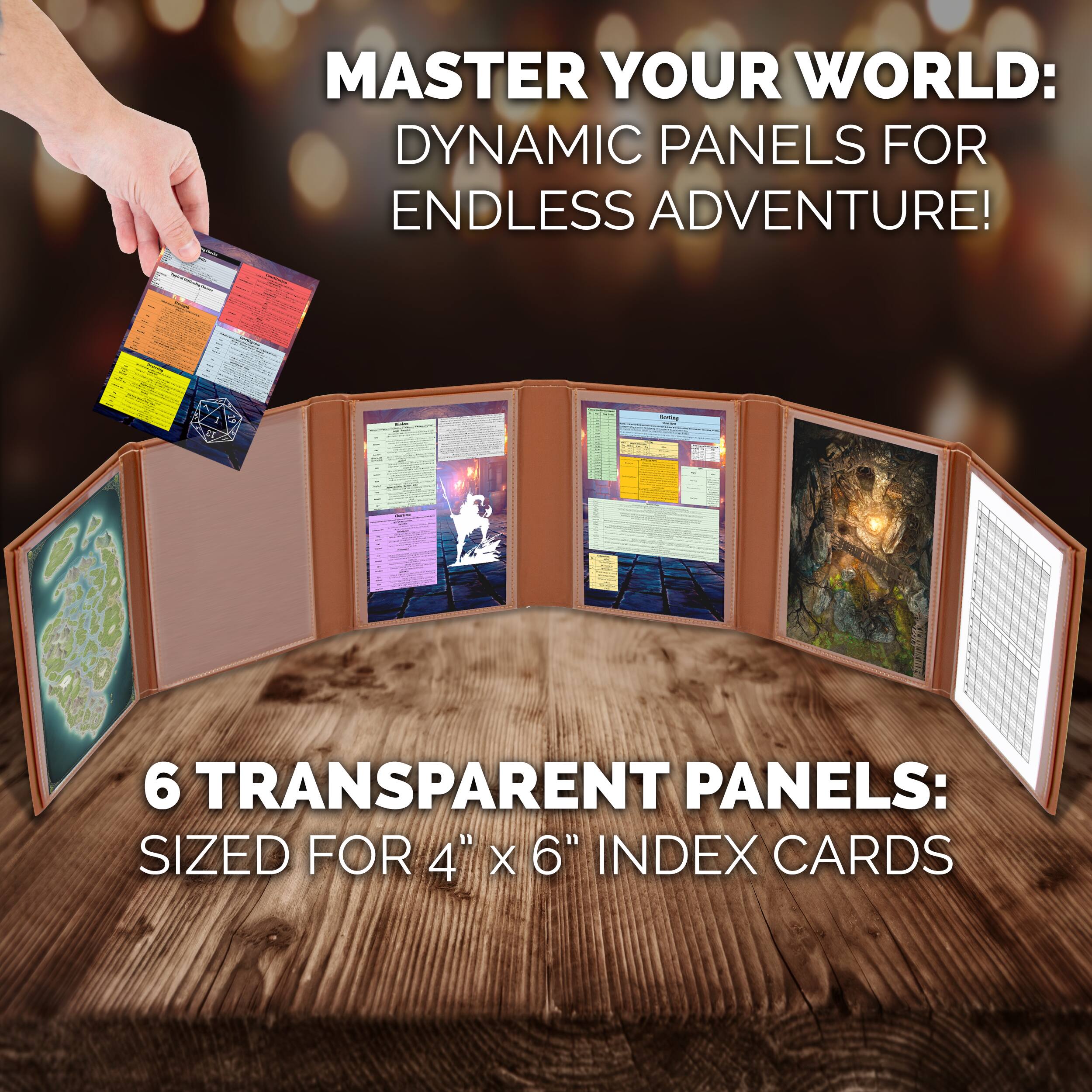 CASEMATIX Miniature DM Screen 6 Panel Mini Dungeon Master Screen for ...