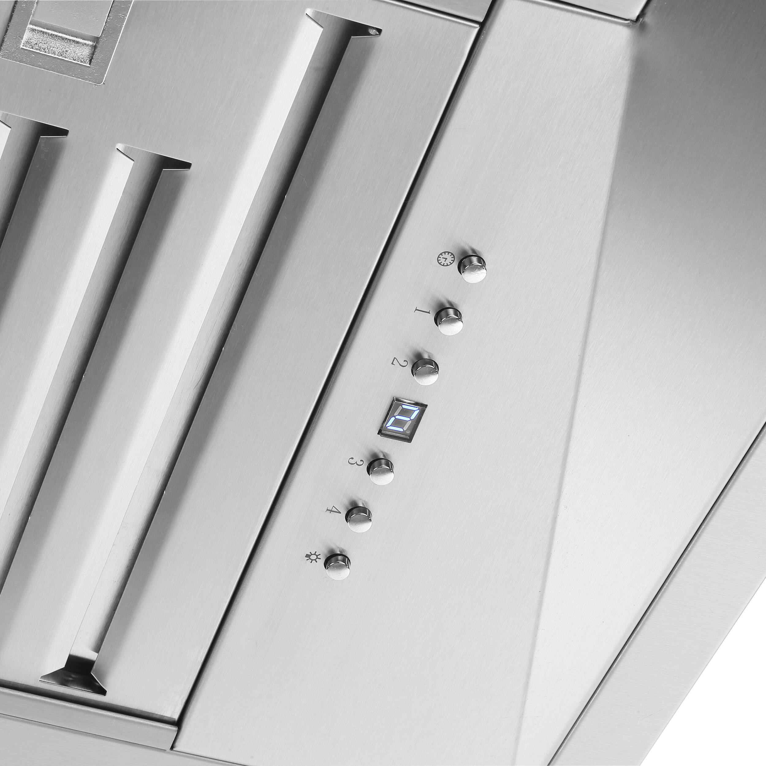 Alt View 1. Forno Appliances - Altilia 60" Built-In Range Hood with LED Lighting - Stainless steel.