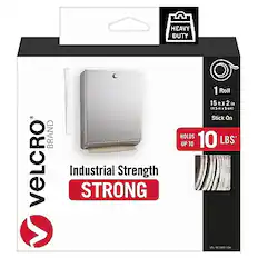 HEAVY DUTY
VELCRO BRAND
Industrial Strength
STRONG
1 Roll
15" x 2" (45 cm x 5 cm)
Stick On
HOLDS UP TO 10 LBS