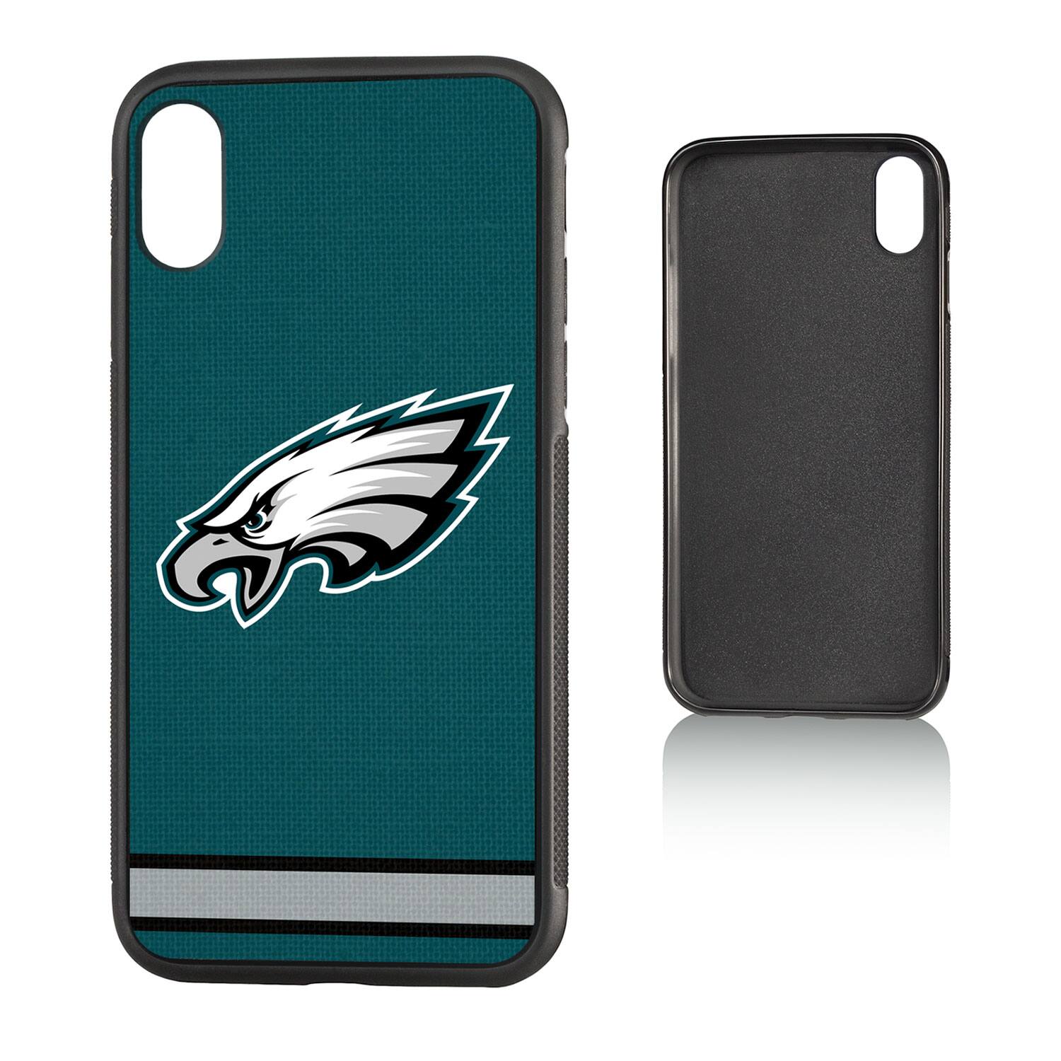 Alt View 2. Keyscaper - Philadelphia Eagles iPhone Stripe Design Bump Case - 16 - Multicolor.
