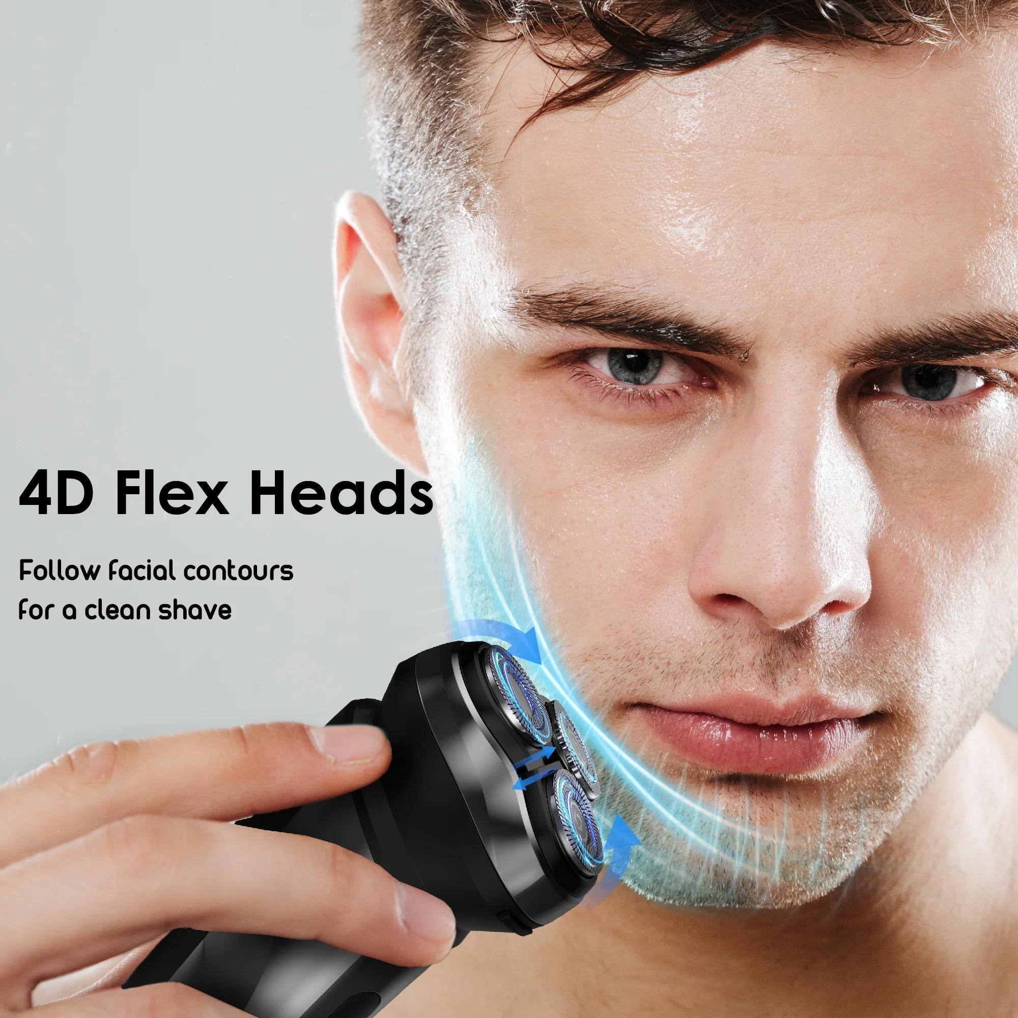 4D Flex Heads  
Follow facial contours for a clean shave