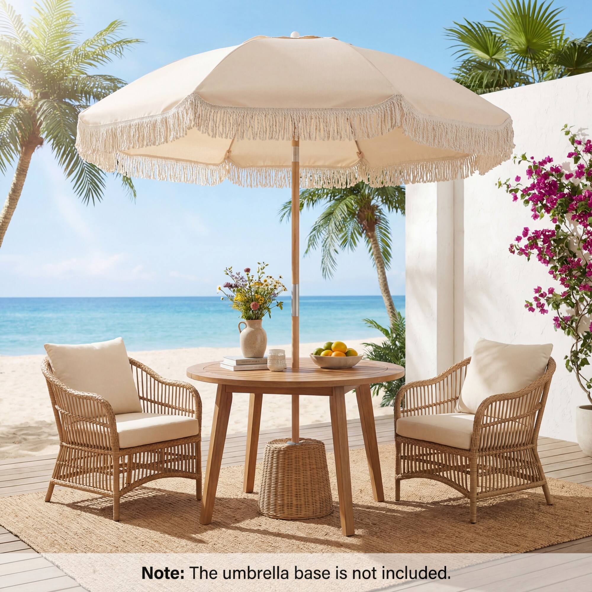 Note: The umbrella base is not included.