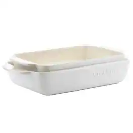 Crockpot - Artisan 2.5 Quart and 3.5 Quart Rectangular Stoneware Bake Pan Set - Cream