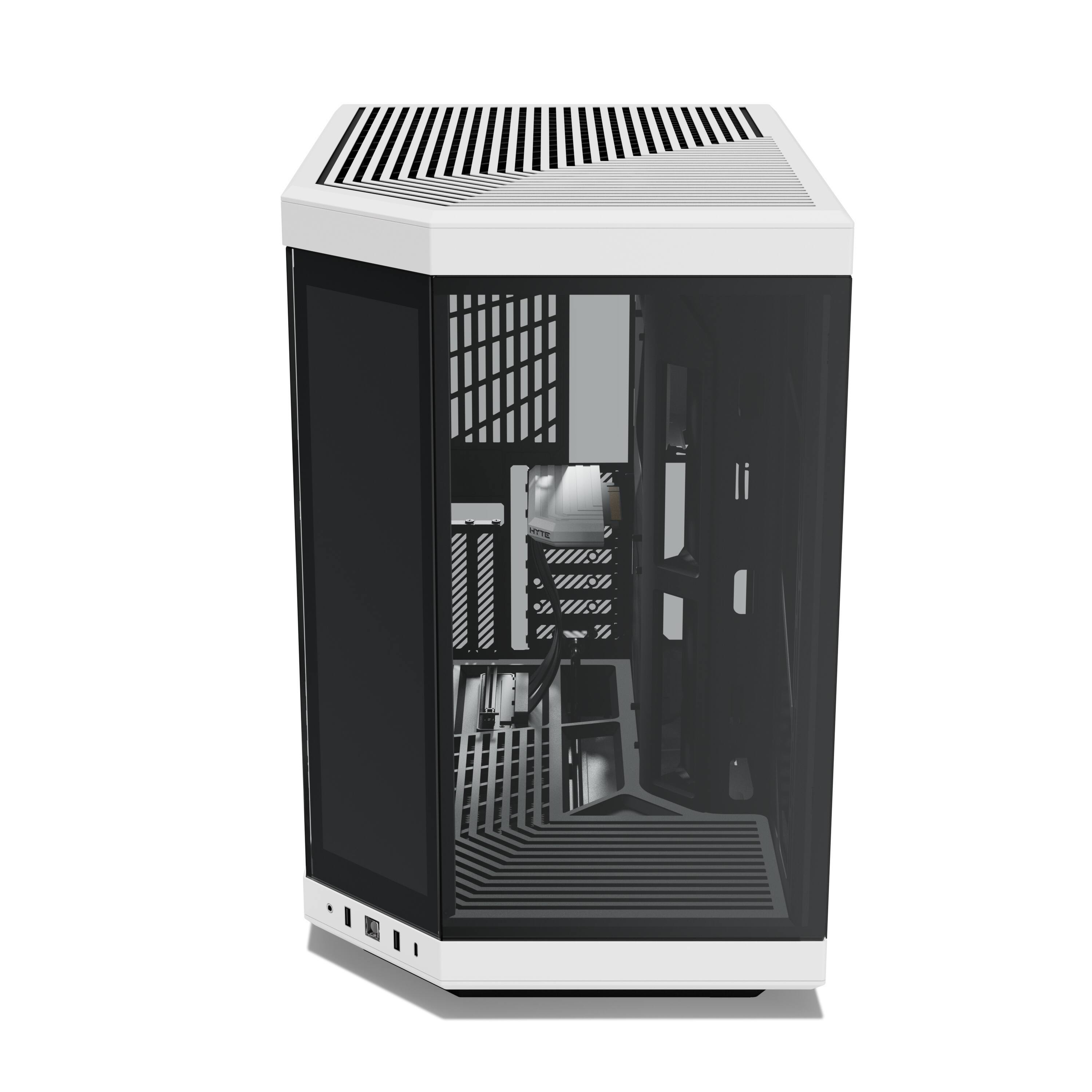 Alt View 15. HYTE - HYTE Y70 touch infinite Dual Chamber ATX Mid Tower Modern Aesthetic Case With Integrated 2.5K IPS Touchscreen - Panda.