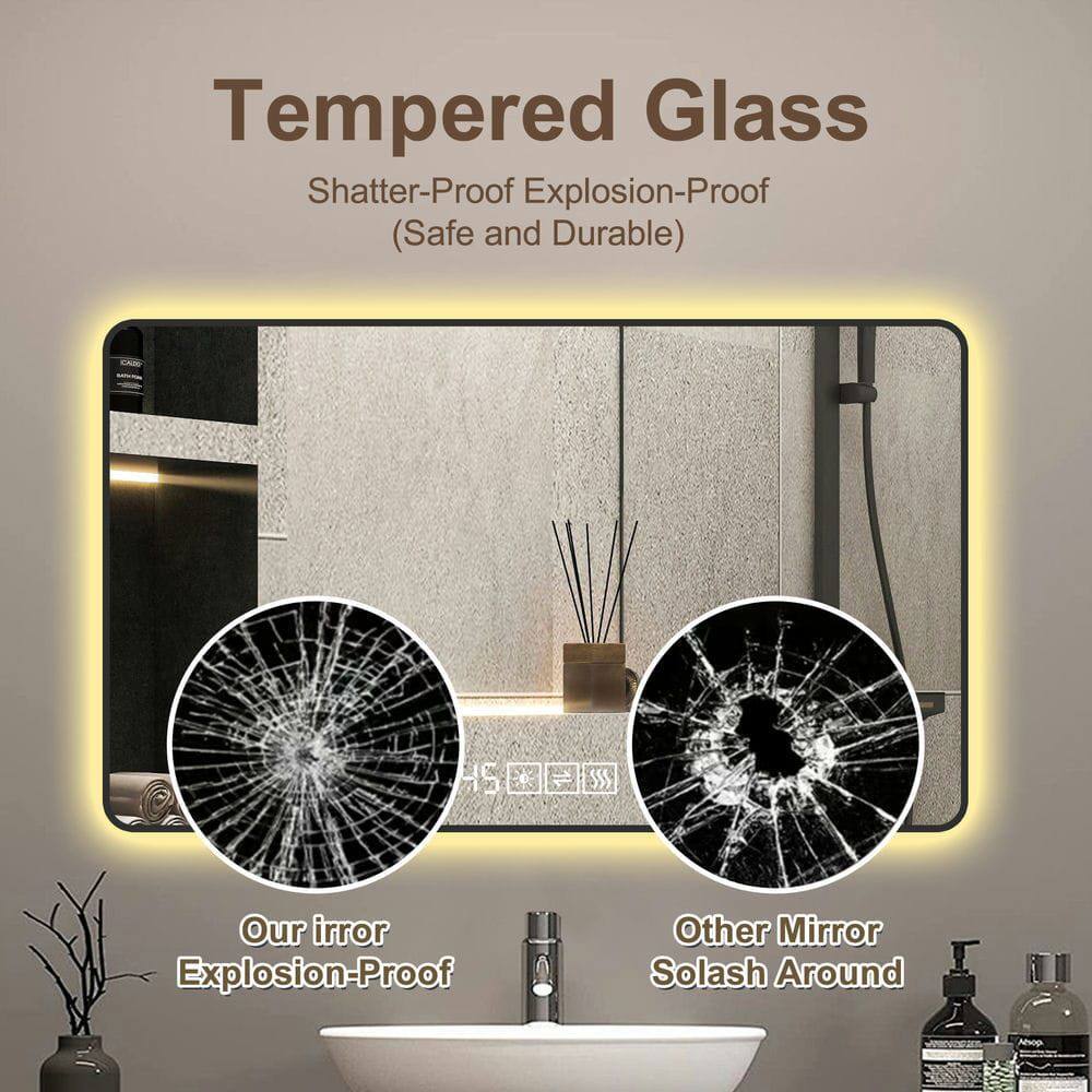 Tempered Glass  
Shatter-Proof Explosion-Proof (Safe and Durable)  

Our mirror Explosion-Proof  

Other Mirror Solash Around