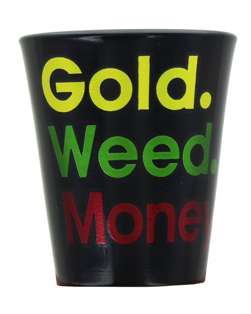 Just Funky - Weed Money Shot Glass - Gold