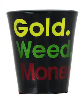 Just Funky - Weed Money Shot Glass - Gold