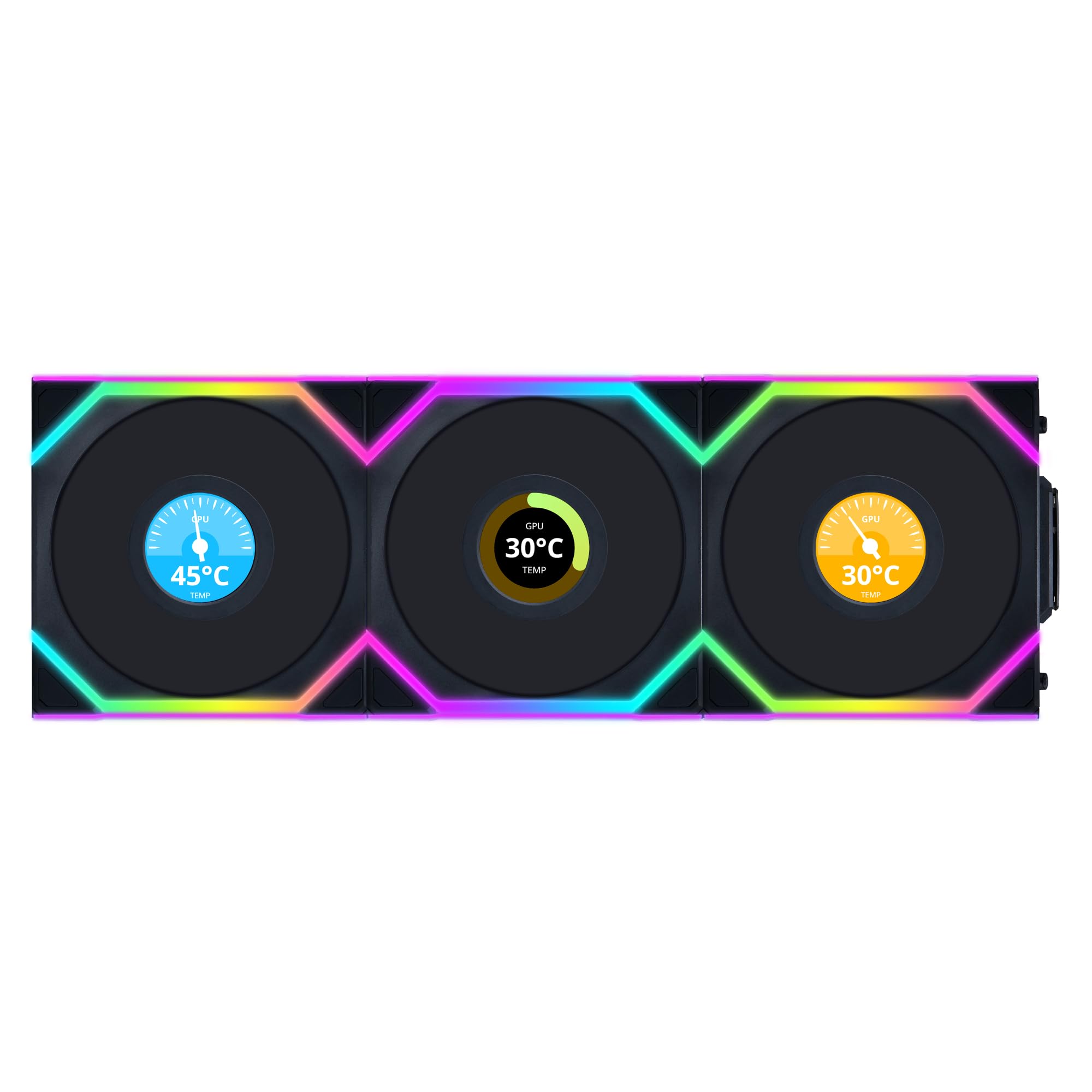 Lian Li - UNI FAN SL Wireless LCD 120 Reverse Blade - Black