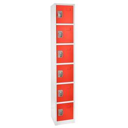 AdirOffice - Storage Locker 629-Series 72" H 6-Tier Steel Key Lock 6-Shelf Locker with Key Lock - Red