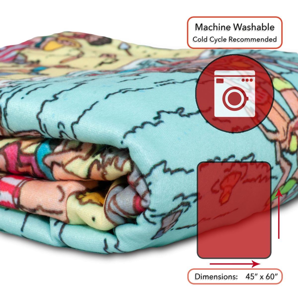 Machine Washable  
Cold Cycle Recommended  

Dimensions: 45" x 60"