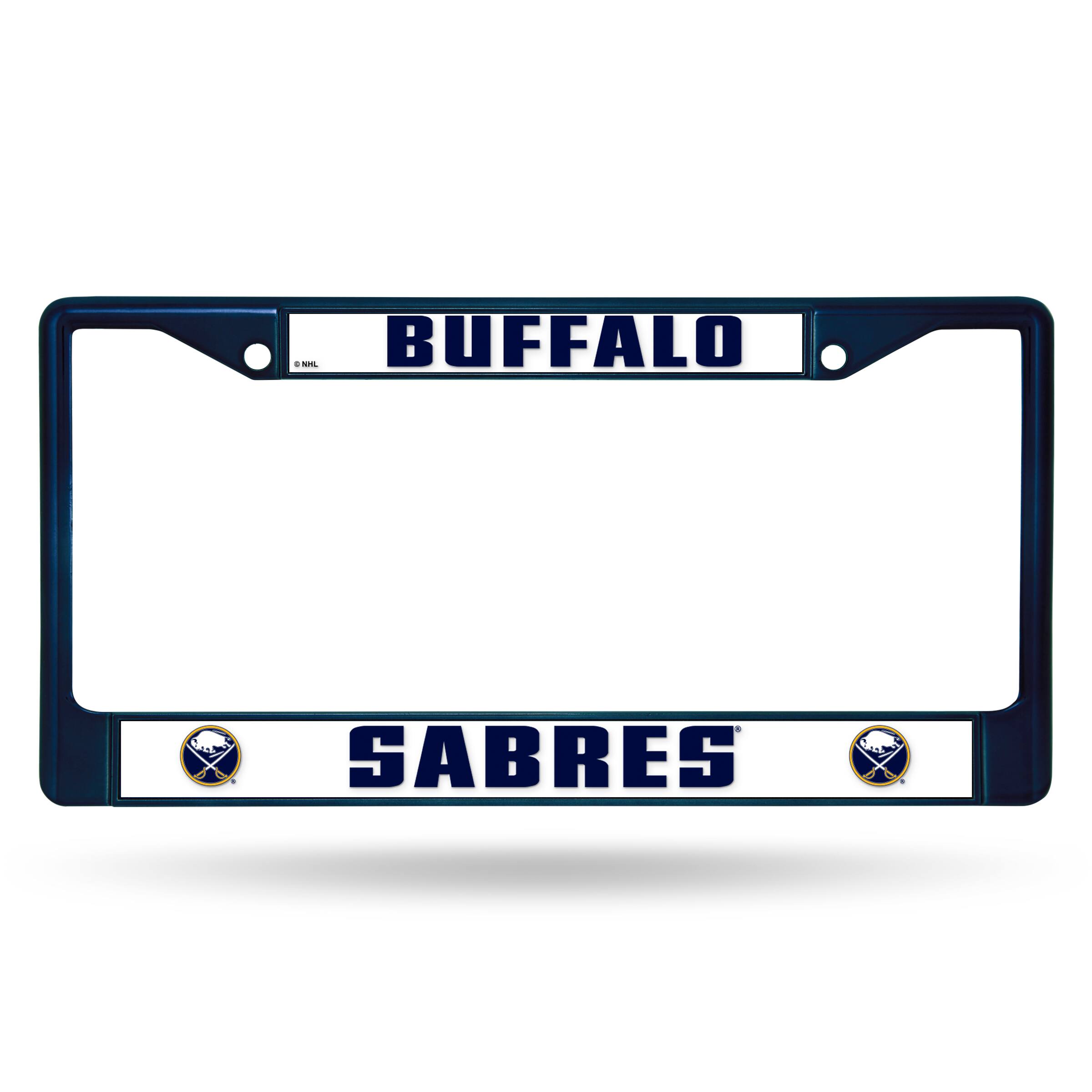 Buffalo Sabres NHL Navy Blue Painted Chrome Metal License Plate Frame