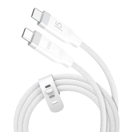 Front. j5create - USB-C 3-in-1 Charge and Data Cable - White.