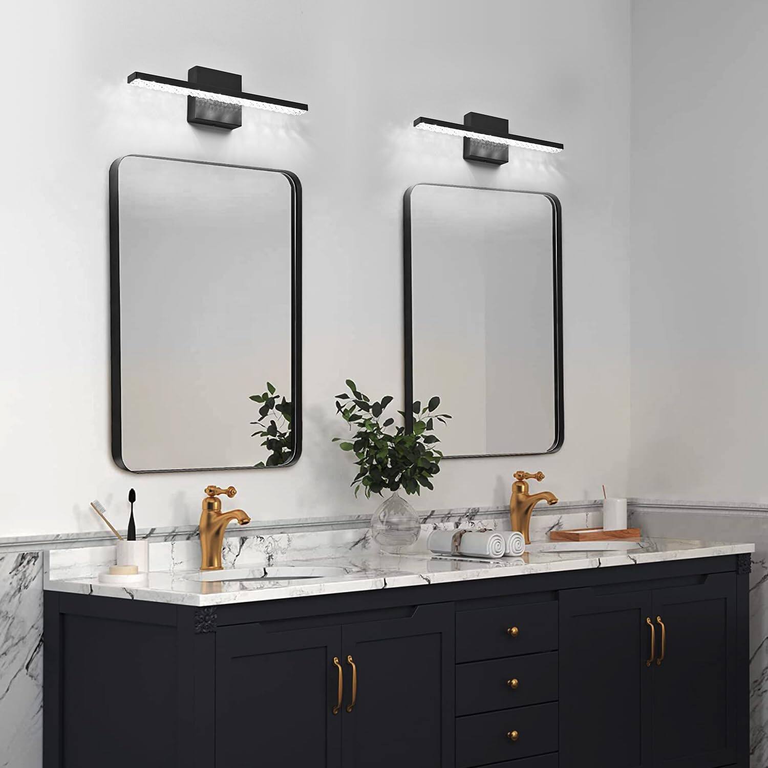 Left. PO3TICJUNKI3 - Modern Led Bathroom Vanity Lighting Fixtures Over Mirror nch w Bath Light Matte Wall Fixture For Cool k - 16inch.