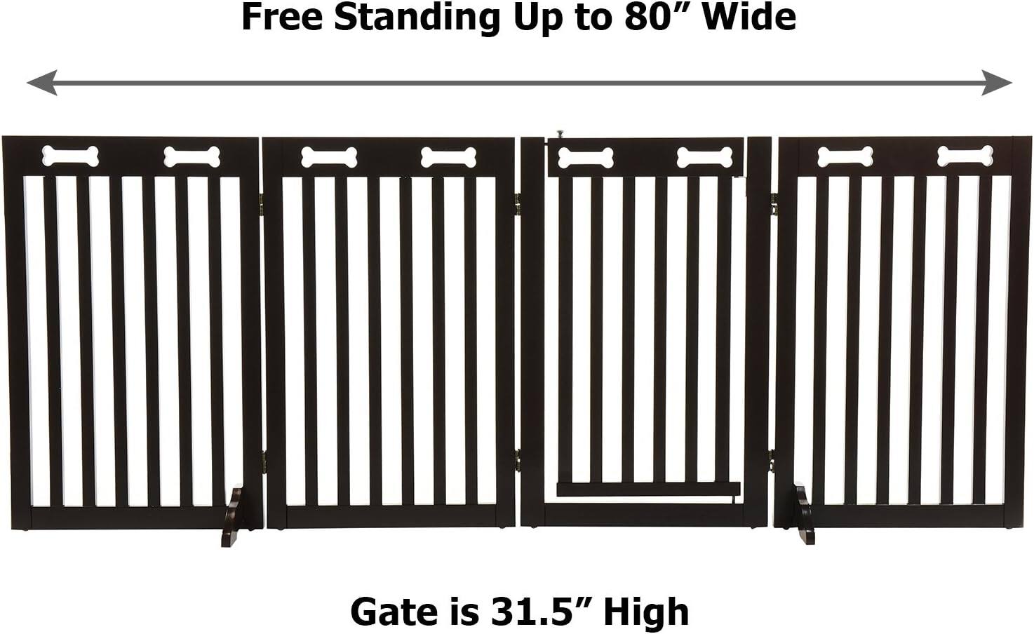 Free Standing Up to 80" Wide
Gate is 31.5" High