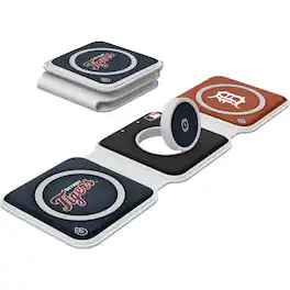 Keyscaper - Detroit Tigers 3-in-1 Foldable Charger - White