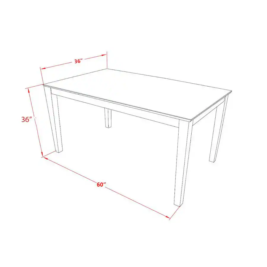 36 Inch Height East West Furniture Capri Rectangular Counter Height dining table 36 ...