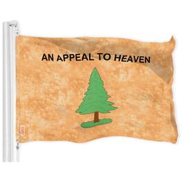 G128 - An Appeal To Heaven Tea Stained Flag 3 x 5 ft Printed Polyester Brass Grommets - Assorted Colors