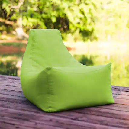 Front. Jaxx - Jaxx Juniper Jr Outdoor Kids Bean Bag Chair / Childrens Garden Chair, Lime - Lime.