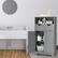 Alt View 10. Ecooso - Bathroom Wooden Side Cabinet with 2 Drawers and 2 Doors - Gray.