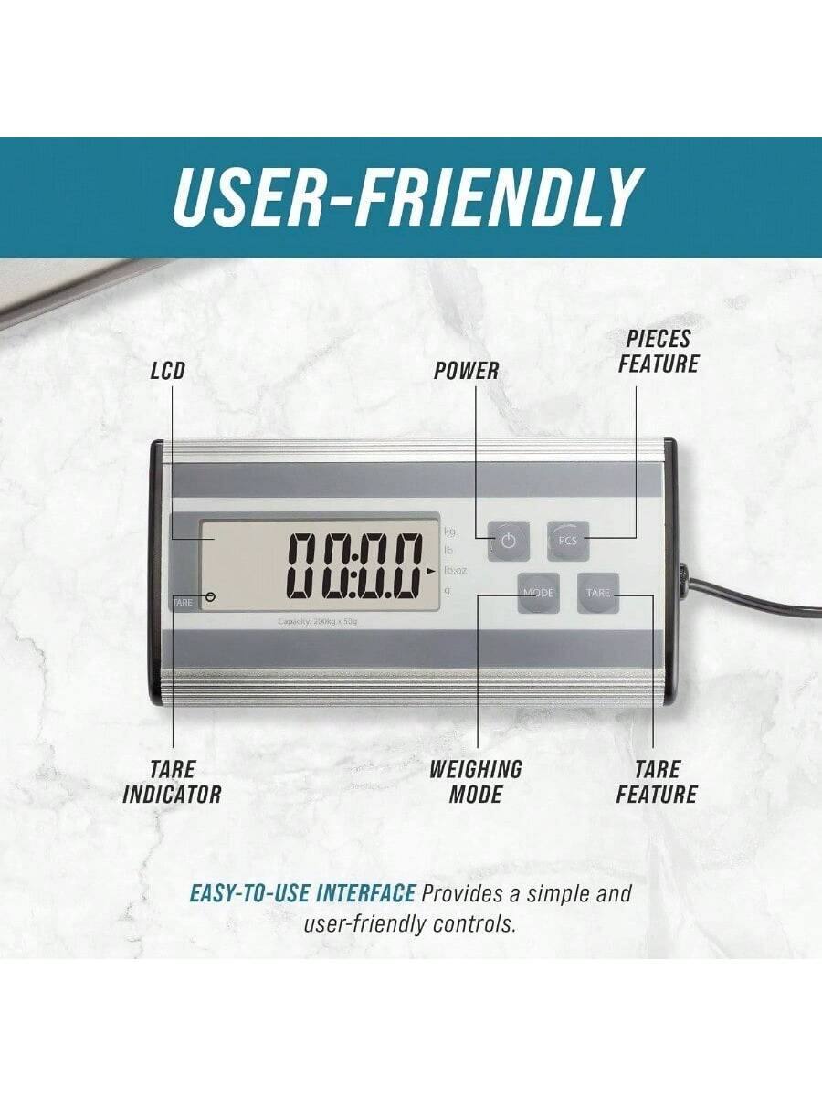 USER-FRIENDLY

LCD

POWER

PIECES FEATURE

TARE INDICATOR

WEIGHING MODE

TARE FEATURE

EASY-TO-USE INTERFACE Provides a simple and user-friendly controls.