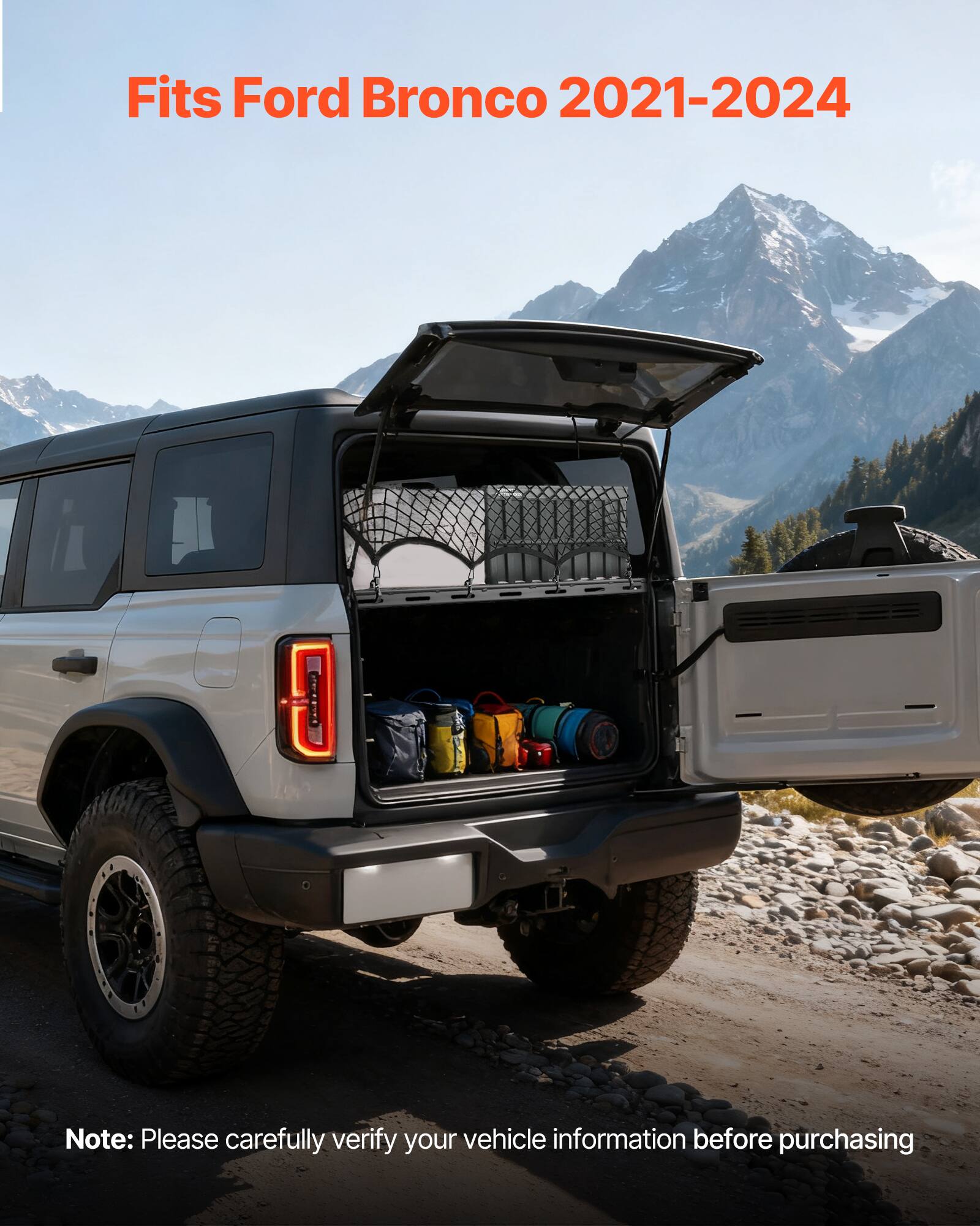 Fits Ford Bronco 2021-2024

Note: Please carefully verify your vehicle information before purchasing