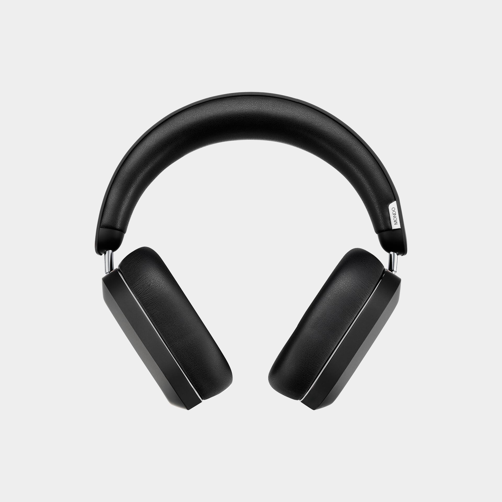 Angle. MONDO - Over Ear Wireless Headphones , Bluetooth 5.3, 48 hour battery - Black.
