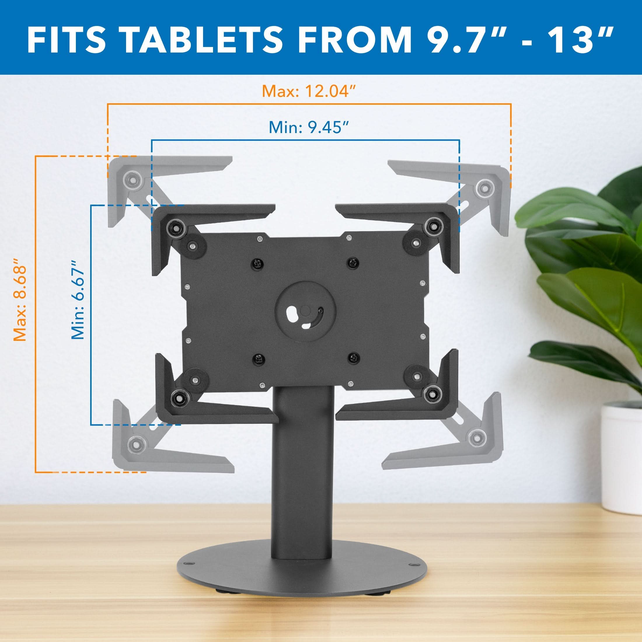 FITS TABLETS FROM 9.7" - 13"

Max: 12.04"
Min: 9.45"

Max: 8.68"
Min: 6.67"