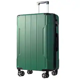 BreeBe - Hardshell Luggage, Lightweight Durable ABS Suitcases with Double Wheels, Expandable 28-inch Checked Luggage 28' - Green
