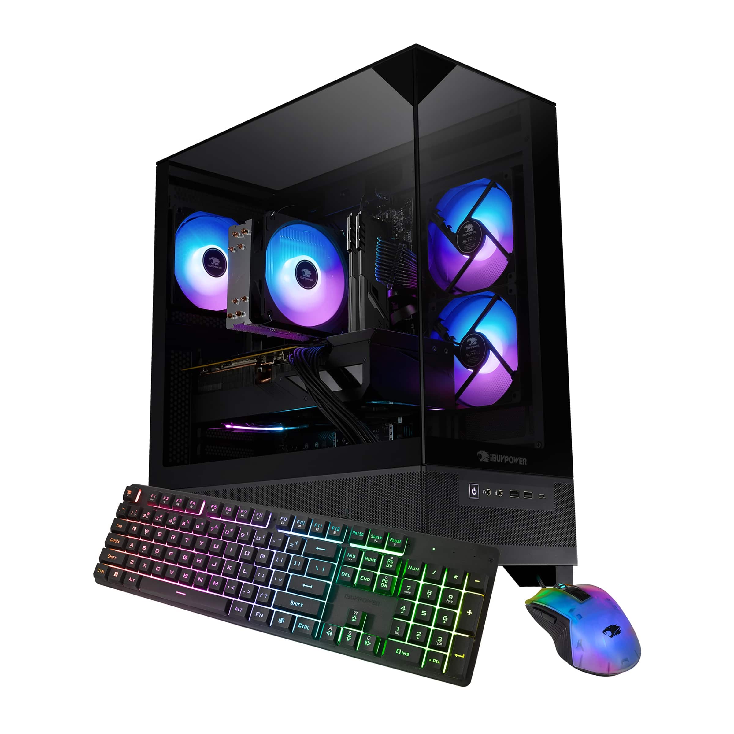 iBUYPOWER - Element SE Gaming Desktop PC - Intel Core i5 14400F, NVIDIA RTX 5060 8GB, 16GB DDR4 Non-RGB RAM, 1TB SSD_ESI5N5605 - Black