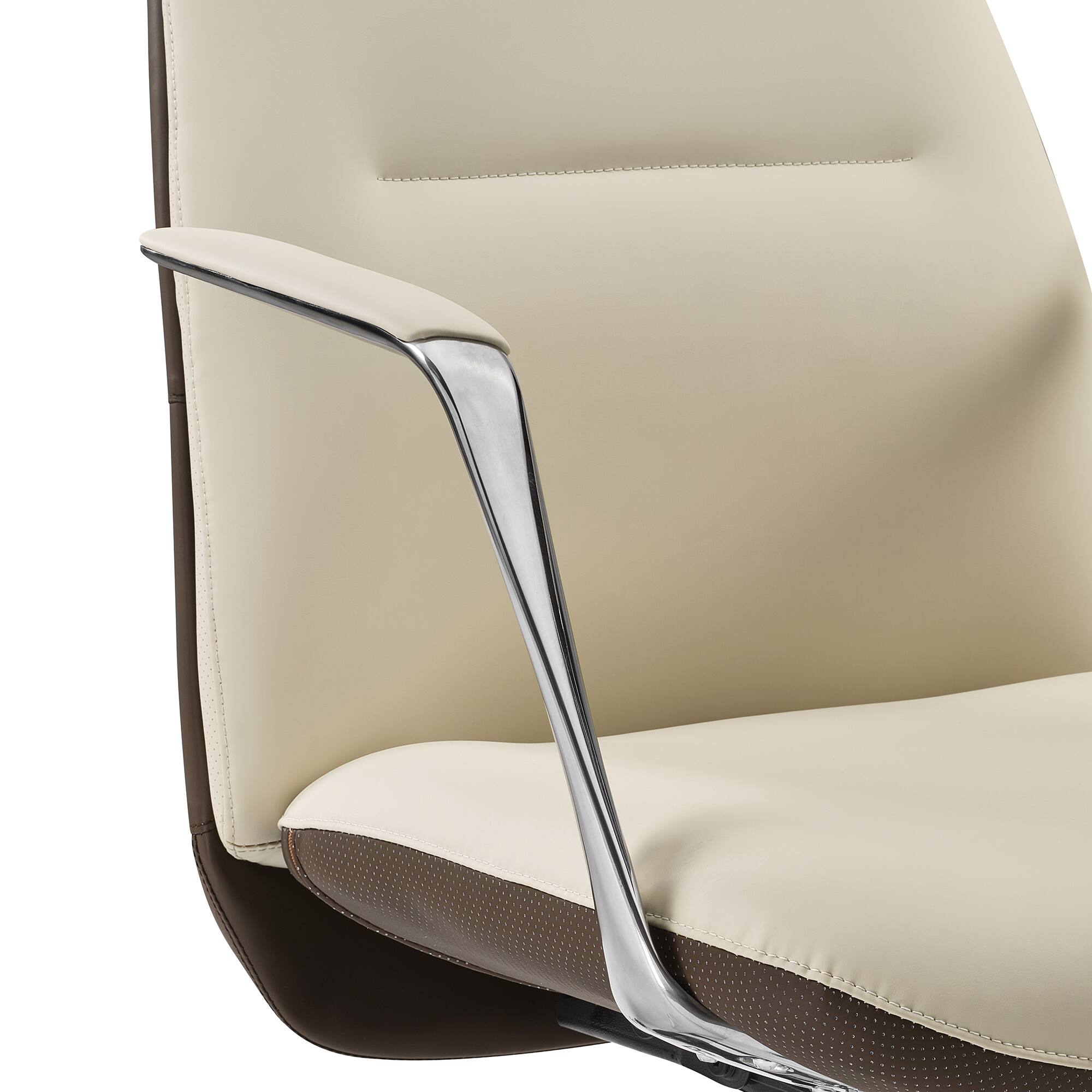 Alt View 3. Eureka Ergonomic - Ergonomic Executive Office Chair High Back - Off-white.