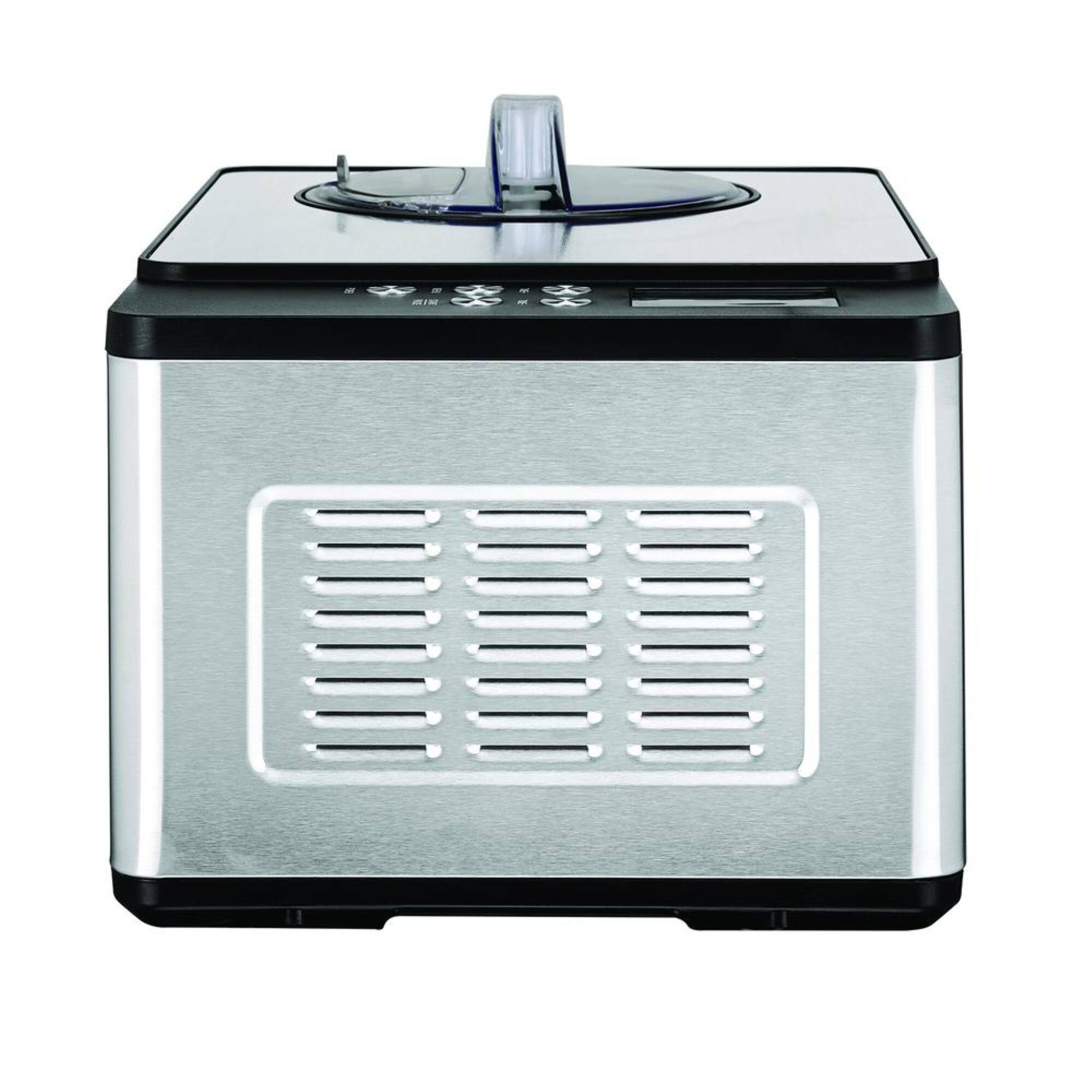 Back. Whynter - 2.1 Quart Compact Automatic Compressor Ice Cream Maker - Stainless Steel.
