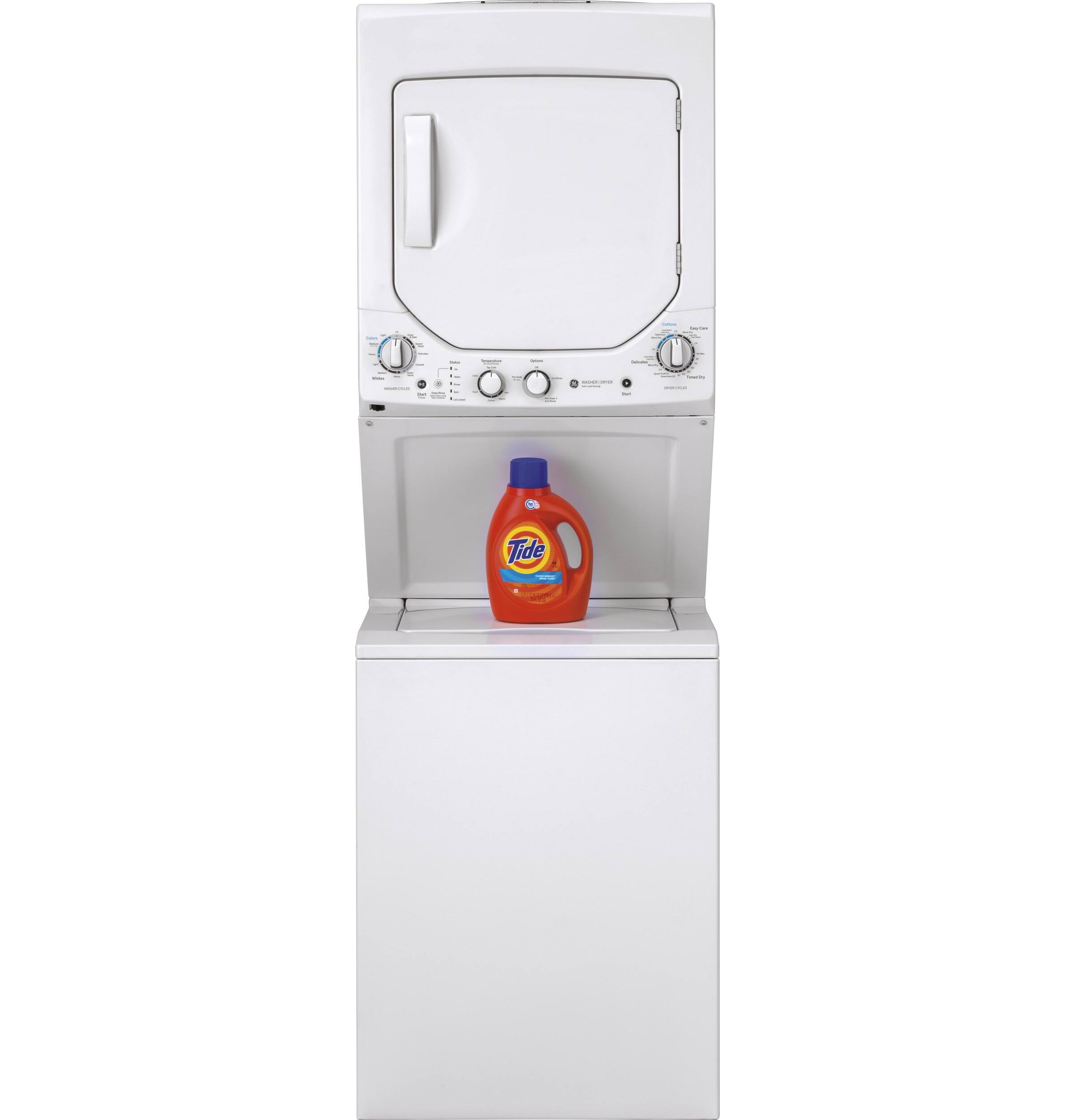 Alt View 7. GE - 2.3 Cu. Ft. Top Load Washer and 4.4 Cu. Ft. Gas Dryer Laundry Center - White.