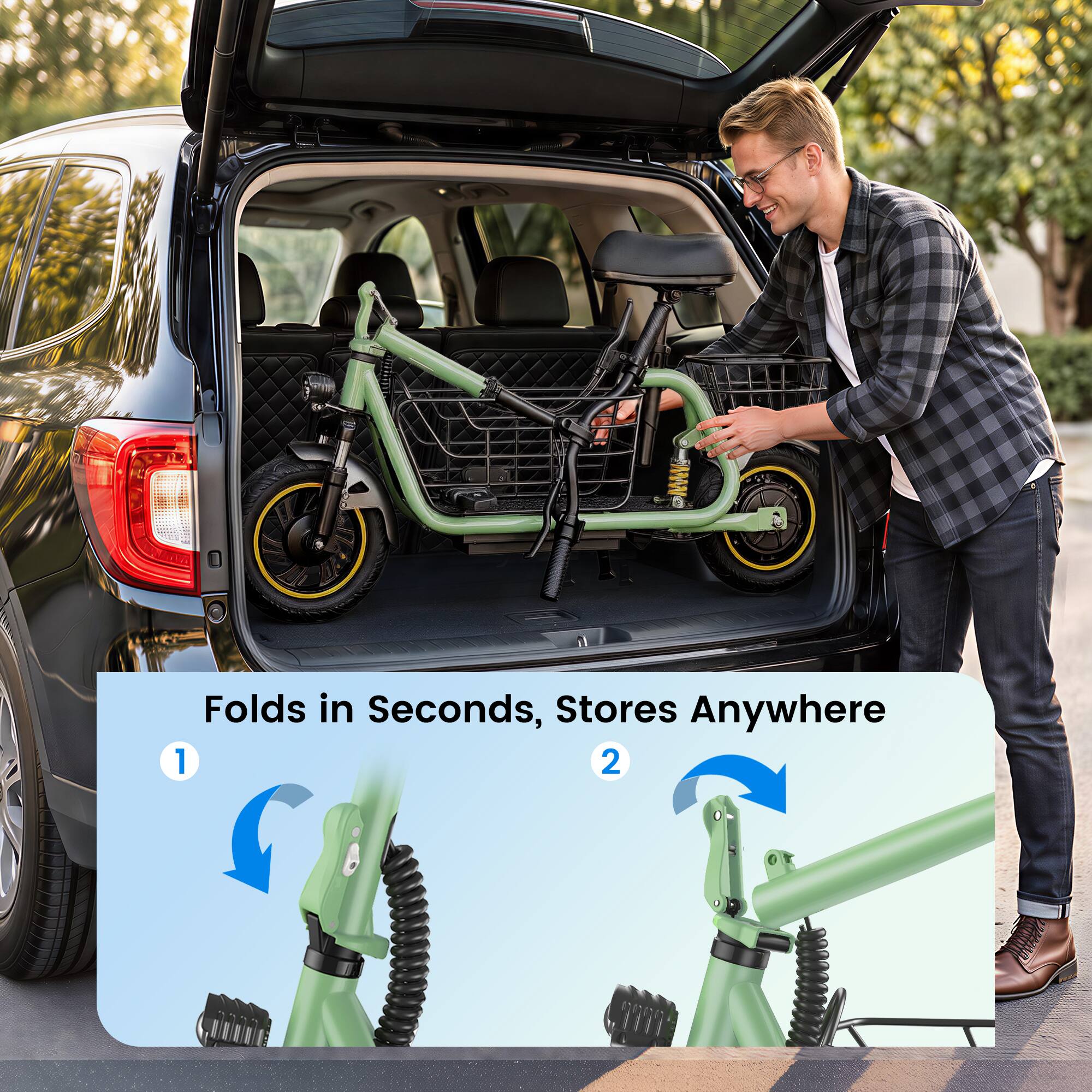 Folds in Seconds, Stores Anywhere