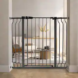 BalanceFrom Fitness - BalanceFrom Walk Thru Safety Gate, Fits 29.1-43.3" Openings, 36” Tall, Graphite