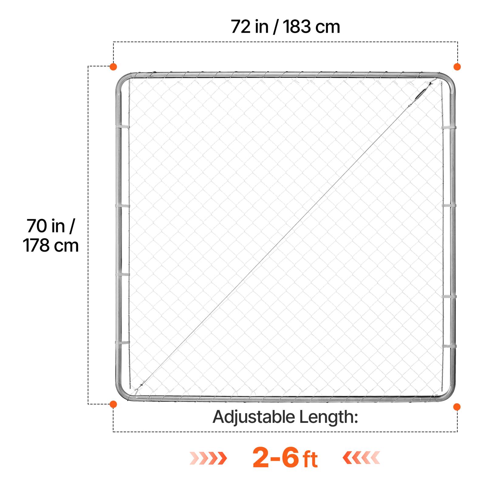 72 in / 183 cm  
70 in / 178 cm  
Adjustable Length: 2-6 ft