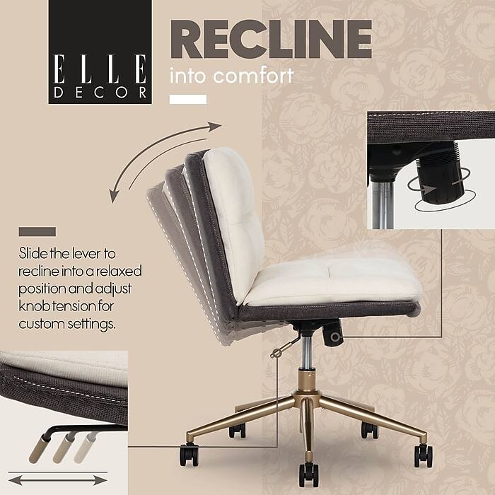 RECLINE into comfort

Slide the lever to recline into a relaxed position and adjust knob tension for custom settings.