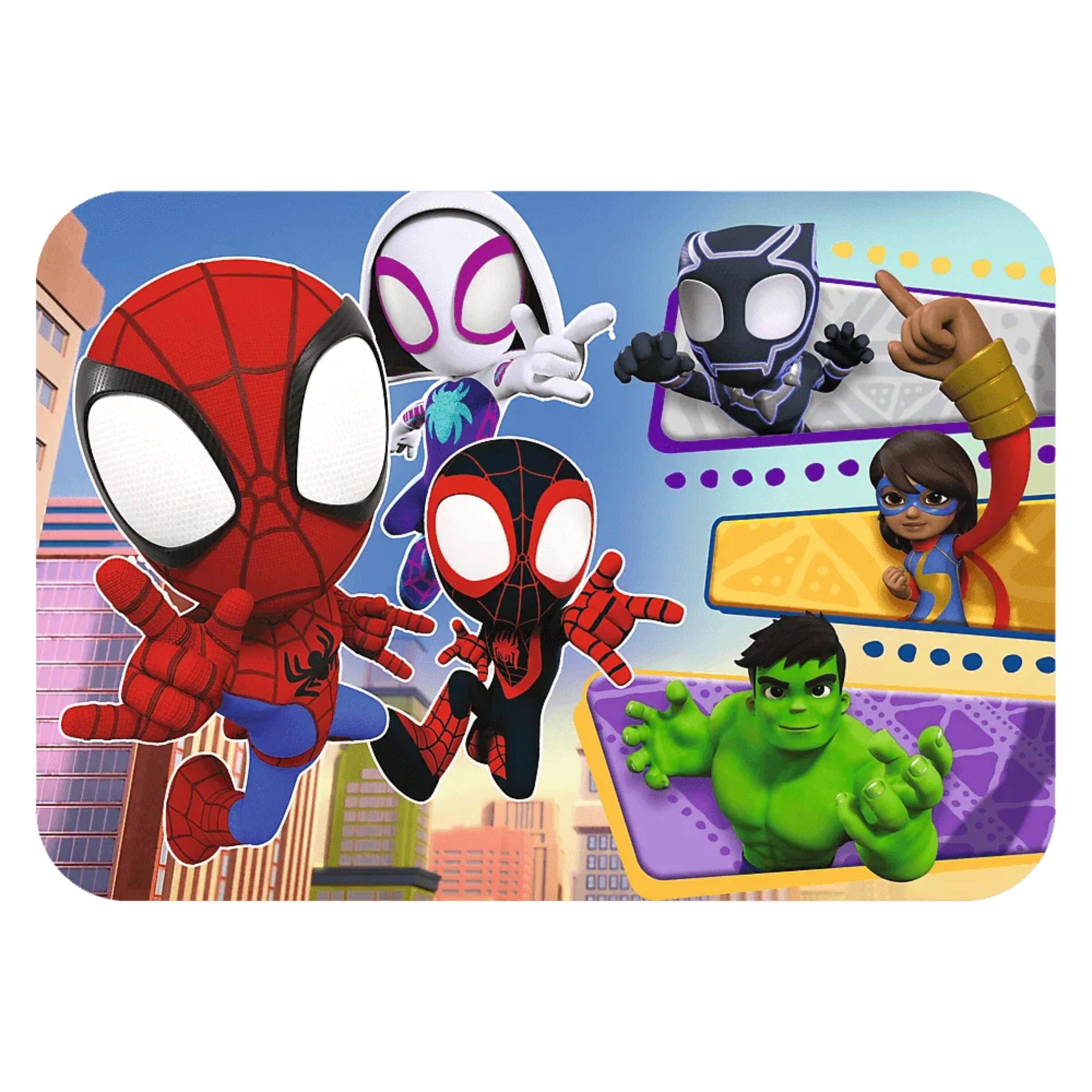 Alt View 1. Trefl - Trefl Wood Craft 24 Piece Wooden Puzzle - Marvel Brave Spidey and friends / Spidey and his Amazing Friends.