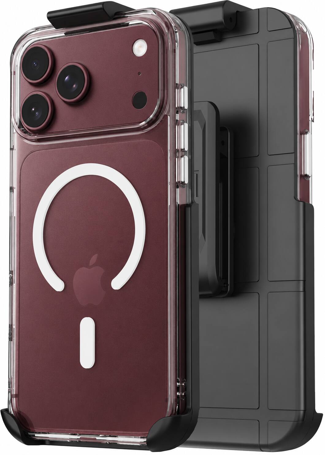 Alt View 2. Nakedcellphone - Combo for iPhone 18 Pro Max - Case and Holster Belt Clip (Compatible with MagSafe) - Clear.