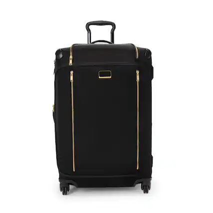 Front. TUMI - Voyageur Travel Leger Short Trip 26" Expandable Packing Case Suitcase - Black with Gold.