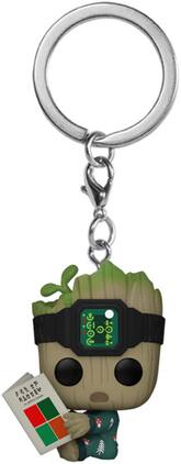Funko - POP! KEYCHAIN: I Am Groot - Groot Shorts PJs w/ Book - Collectibles - Multicolor