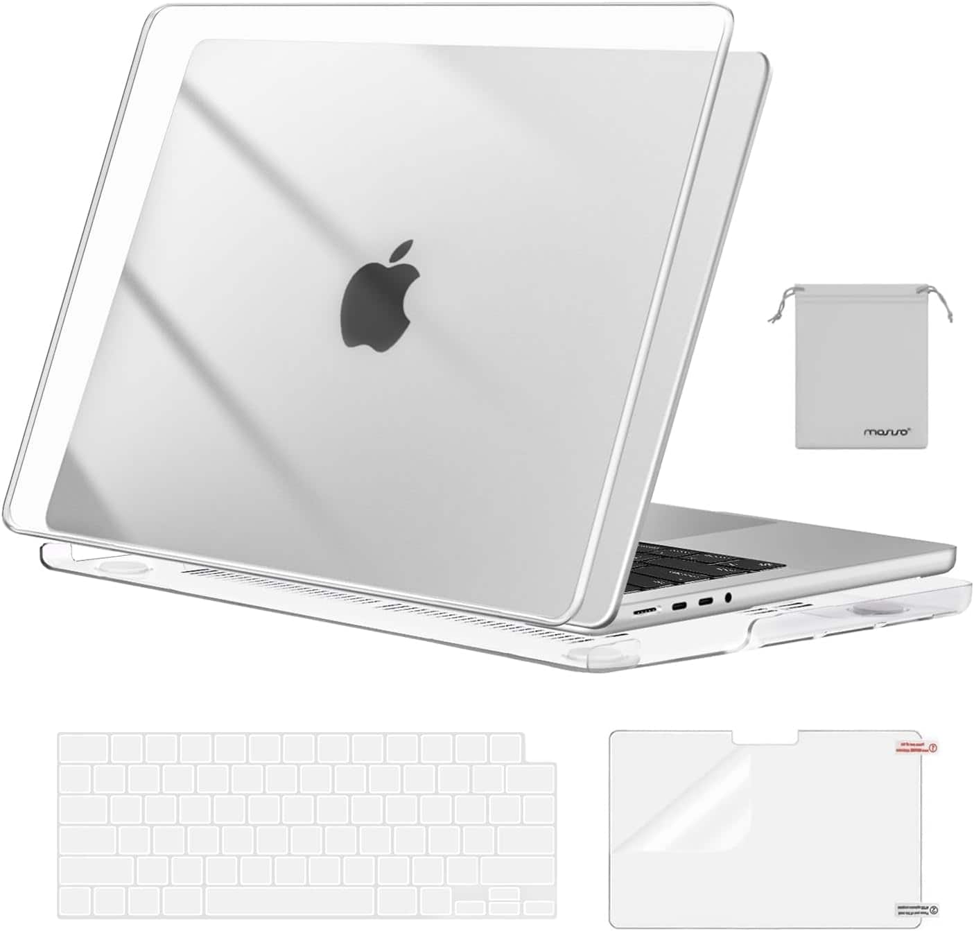 mosiso - Case for MacBook Pro 14 inch Case M5 M4 M3 M2 M1 2026-2021 A3427 A3426 A3434 A3112 A3185 A3401 A2918 A2992 A2779 A2442 - Crystal Clear